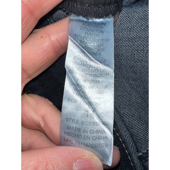 Democracy Jeans Womens 14 Ab Solution Itty Bitty Boot Bootcut Tummy Control Dark - Picture 9 of 9